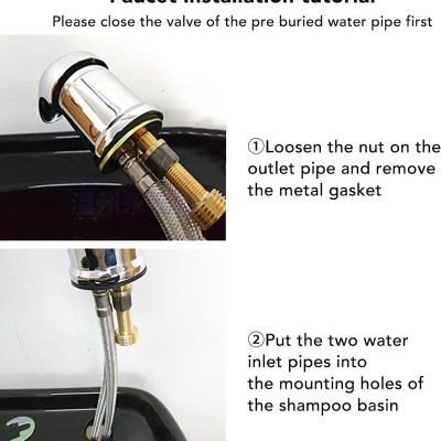 Torneira com Mangueira Dupla Quente ou Frio para Lavatório