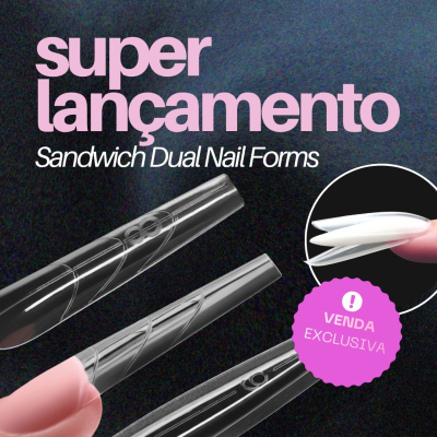 🎉 SUPER LANÇAMENTO – Sandwich Dual Nail Forms (Venda Exclusiva Cacau Chic Shop)