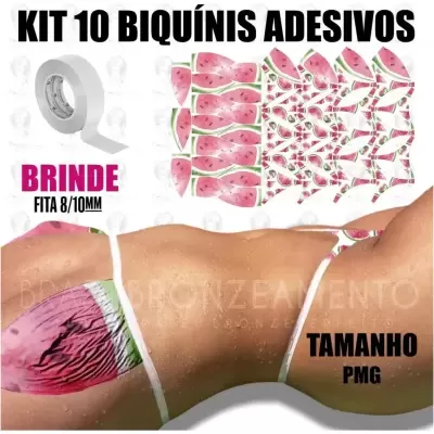 Kit Bronze - 1 Cartela De Biquíni Adesivo + 1 Fita - PRÉ-VENDA📍20 a 35 dias úteis