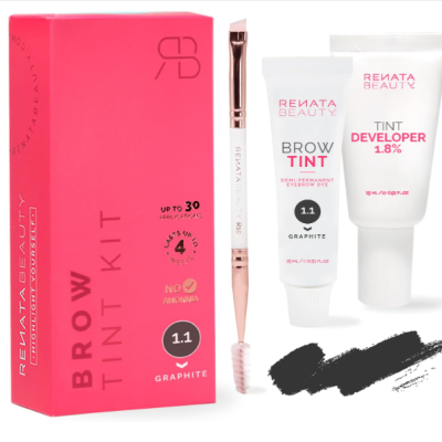Kit de Tintura de Sobrancelha Cor Grafite RB RENATA BEAUTY - Entrega Imediata 🟢