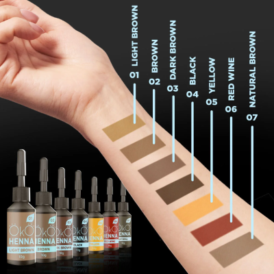 Kit de Henna Sobrancelhas em Pó 7 Cores OKO Power 5g - PRÉ-VENDA📍