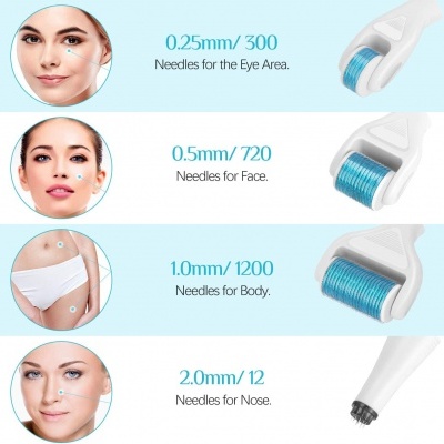 Kit Dermaroller 6 Em 1 Para Olhos, Rosto, Corpo, Anti-manchas, Anti-idade, Antirrugas