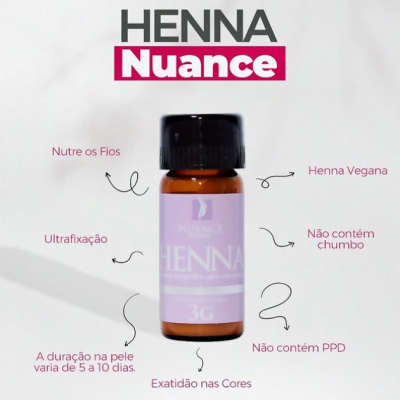 Henna para Sobrancelhas Nuance - 3g Castanho Escuro