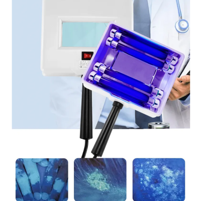 Analisador de Pele Portátil com Lupa e UV