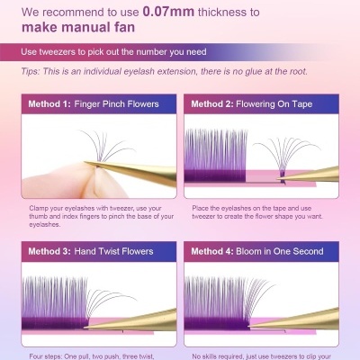 Pestanas Coloridas Nagaraku 0.07 D - Vários Tamanhos