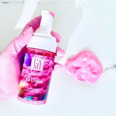 Lami Lashes La'Color – Espuma de Limpeza Sobrancelhas e Pestanas Rosa