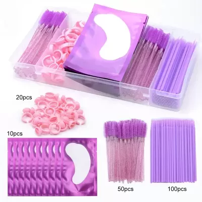 Kit Lilac Extensão de Pestanas Com Organizador – 180 Peças