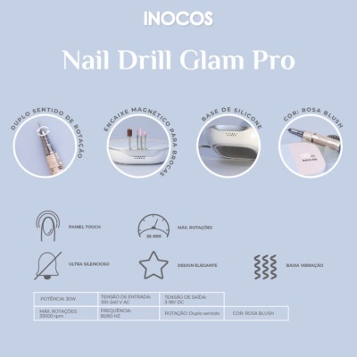 Broca Inocos – Nail Drill Glam Pro 35.000