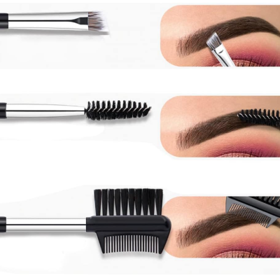 Kit 4 Pincéis Sobrancelhas e Pestanas