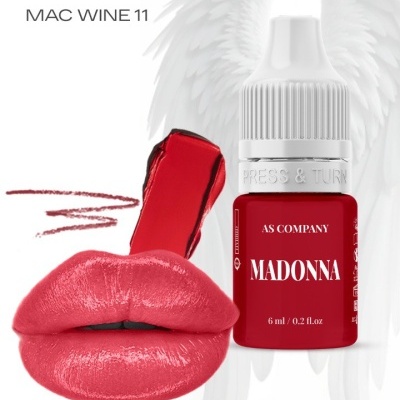 Produtos de maquilhagem vermelhos MAC e AS COMPANY com fundo branco e asas de anjo.