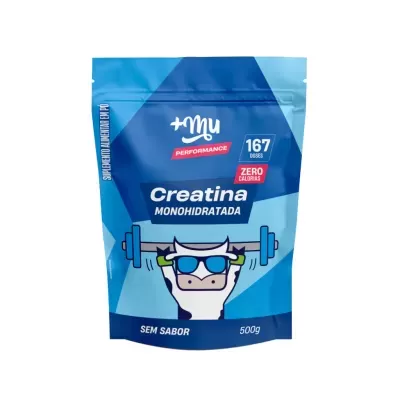 Refil Creatina Mais Mu Performance 100% Pura - Sem Sabor - 500g - PRÉ-VENDA📍