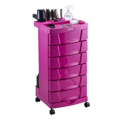Carrinho Cabeleireiro Beauty Care – Rodas e 6 Gavetas - Várias Cores