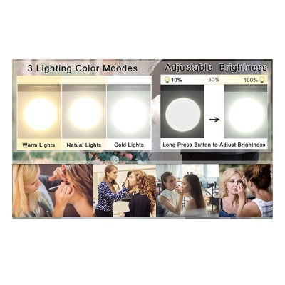 🌸 Mala Trolley Rosa Camarim Profissional com Luzes LED Bluetooth