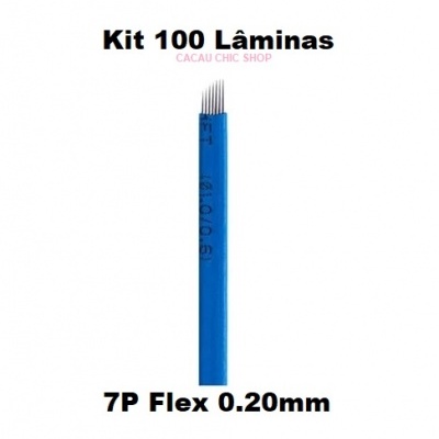 Kit 100 Lâminas 7P Flex 0.20mm
