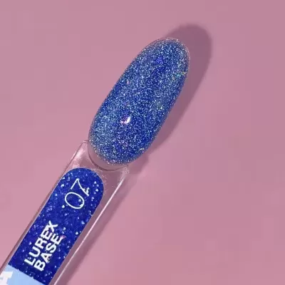 Lurex Base Nº7 – Base Camuflagem Refletiva Azul-Claro Glitter – 13 ml LUNAmoon