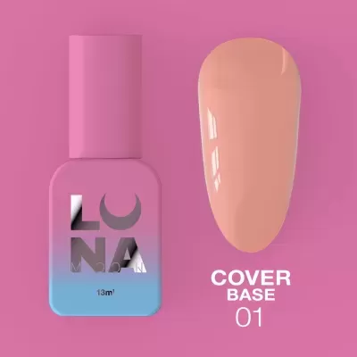 Cover Base Nude Nº1 – Base Camuflagem Rosa-Bege – 13 ml LUNAmoon