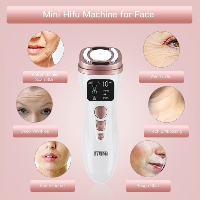 Mini Hifu Pro 3 em 1 Ultrassom Focalizado Radiofrequência Remodelador e Lifting Facial