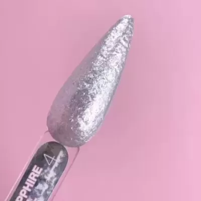 Sapphire Gel Nº4 – Prata Azulado Metálico – 5 ml LUNAmoon