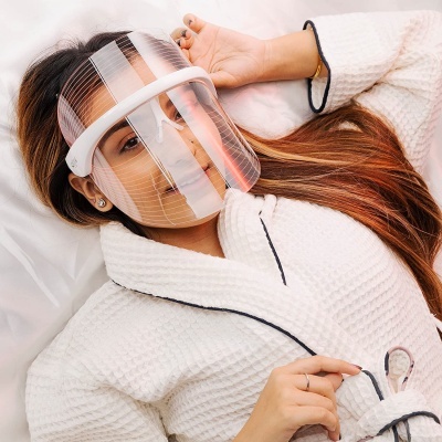 Máscara Facial Terapia Rejuvenescimento Luz Led 3 Cores