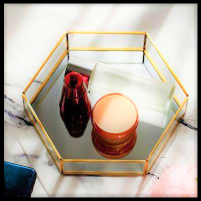 Tabuleiro Espelhado Dourado Paris