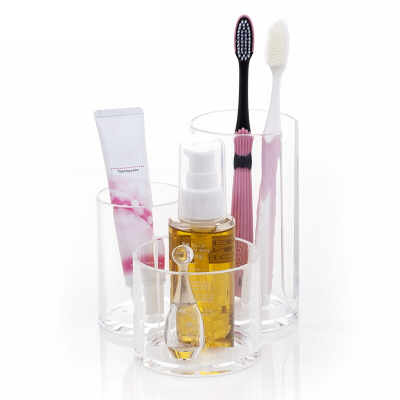 Organizador em Acrílico com Tampa 3 em 1