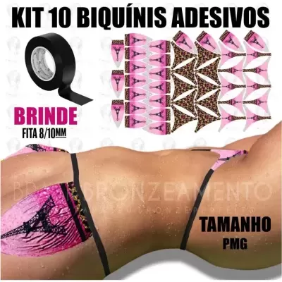 Kit Bronze - 1 Cartela De Biquíni Adesivo + 1 Fita - PRÉ-VENDA📍20 a 35 dias úteis