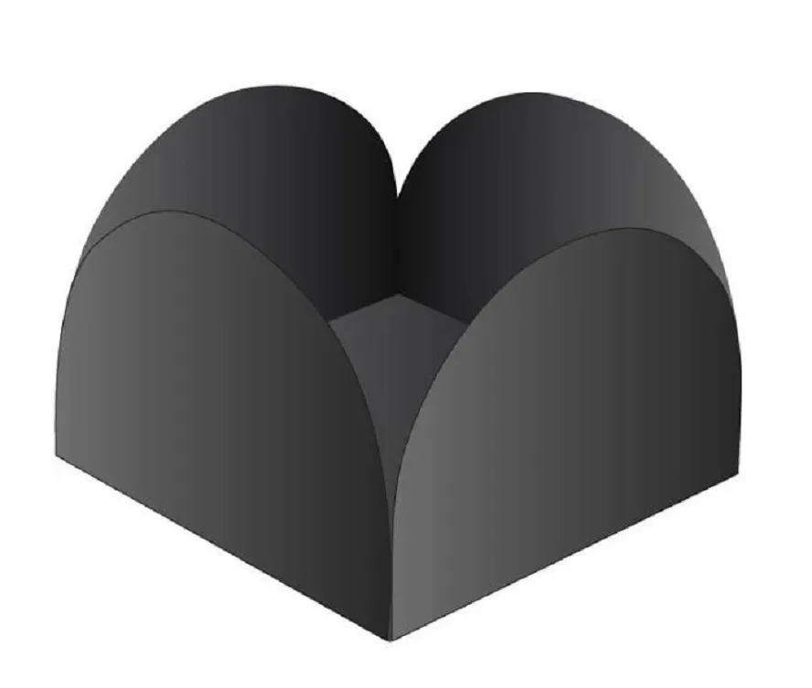 Forminhas/Caixetas  Preta  4 PÉTALAS