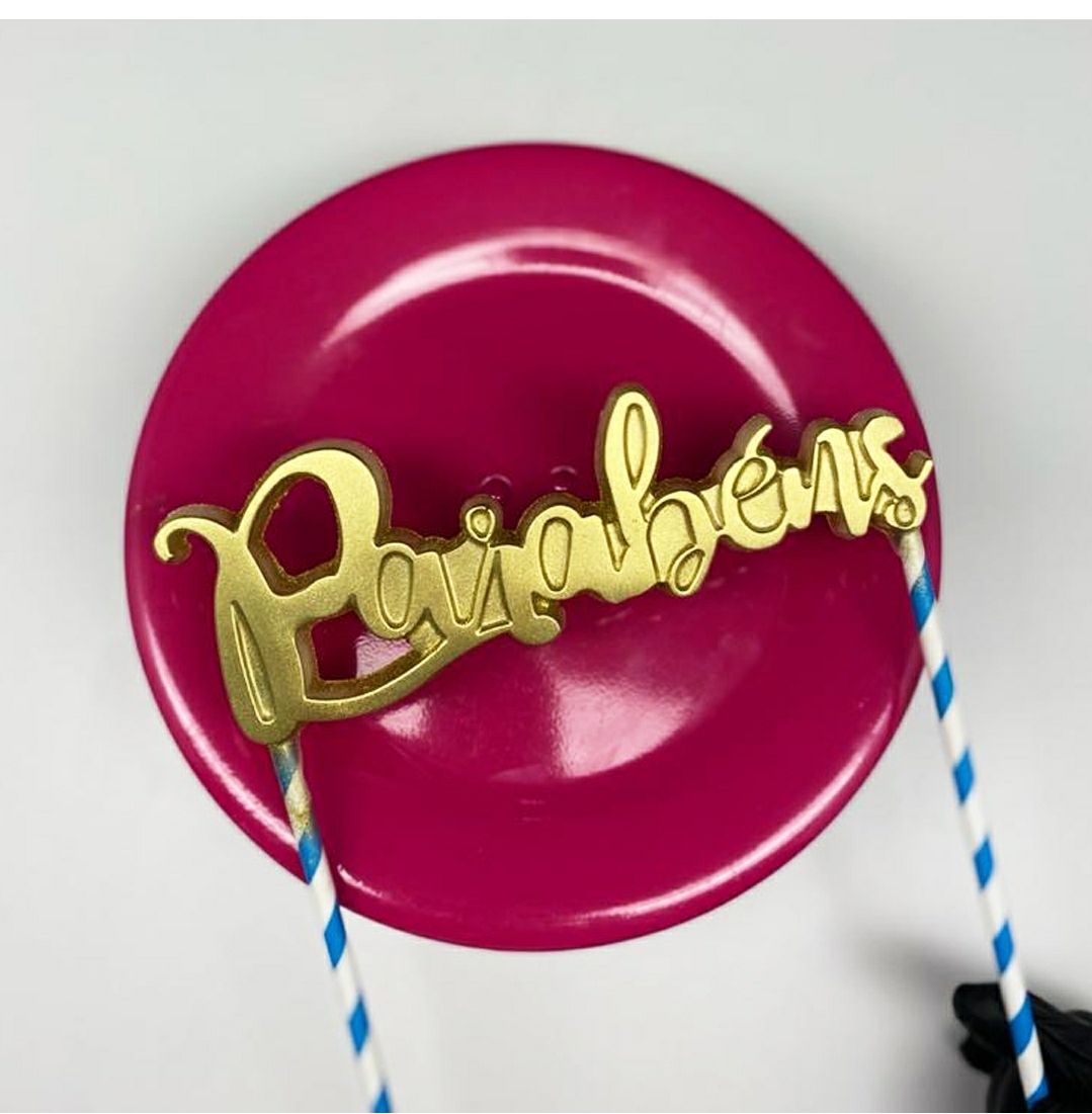 9913 - Topo de Bolo Parabéns