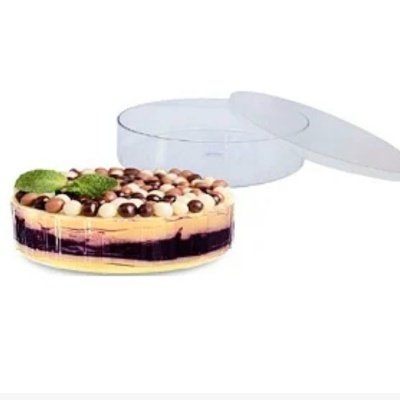 6101 Cake Box Redonda com Tampa em Acetato 1.100L - 1 Unidade
