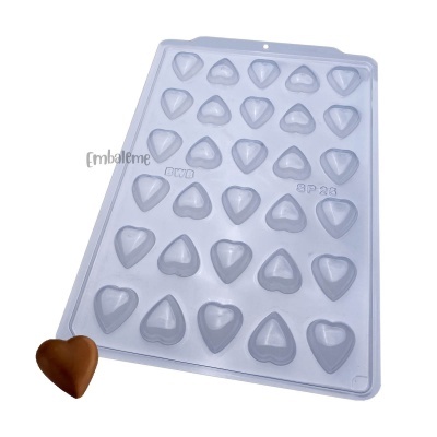 3579 - SP 25 Coração liso pequeno -Forma simples semiprofissional