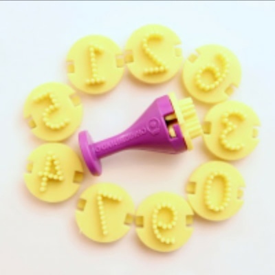 Carimbo para brigadeiro NÚMEROS PONTILHADOS Carimbo para brigadeiro NÚMEROS PONTILHADOS