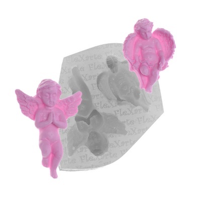 83 Molde de Silicone Anjos Médios Temeluch c/ Asas Abertas