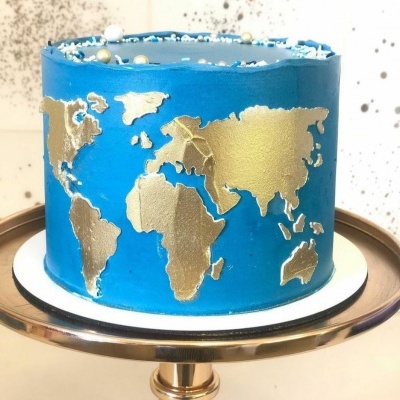 Stencil para decoração de Bolos e Bolacha Mapa  Número 15