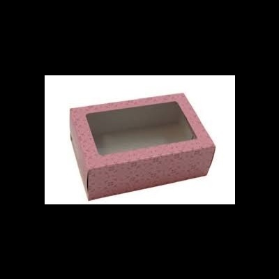 1009 Caixa Gaveta Visor Rosa - 6 Doces Gourmet