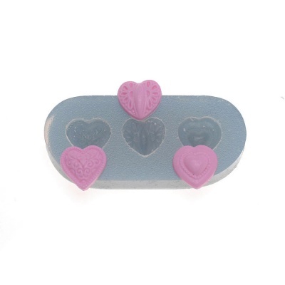 381 Molde de Silicone Trio Mini Corações