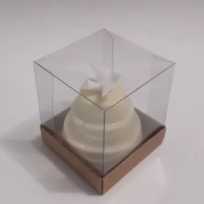 4827 Caixa Kraft c/Tampa Pvc -  6,5X6,5X6  -  10 Unidades