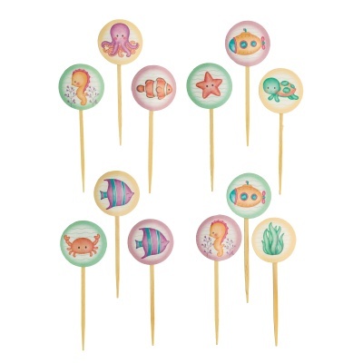 Pick Decorativo Fundo do Mar - Baby Collection- kit
