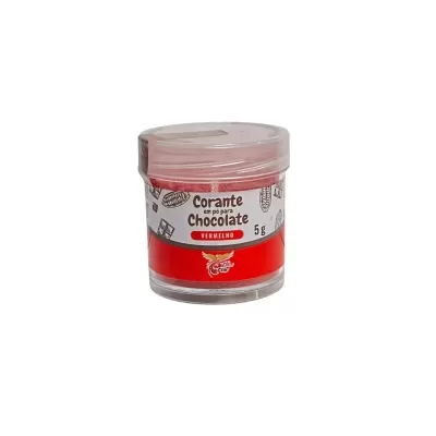 Corante em Pó para Chocolate Vermelho - 5G - 1 Unidade