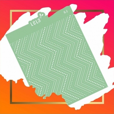 Stencil para decoração de bolos-  Número 62