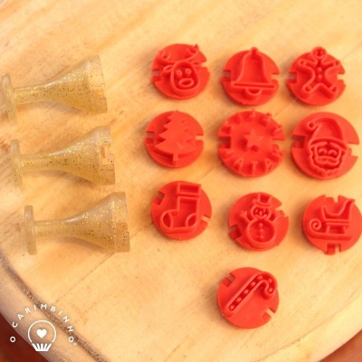CARIMBOS PARA BRIGADEIROS - NATAL 1 - 1 kit 13 Peças