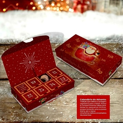 5602 Caixa Calendário do Advento 7 Doces- 5 Unidades