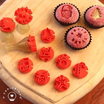 CARIMBOS PARA BRIGADEIROS - NATAL 1 - 1 kit 13 Peças