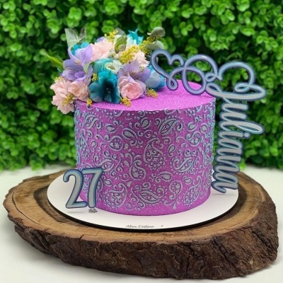 Stencil para decoração de bolos-  Número 45 (34x23,5)