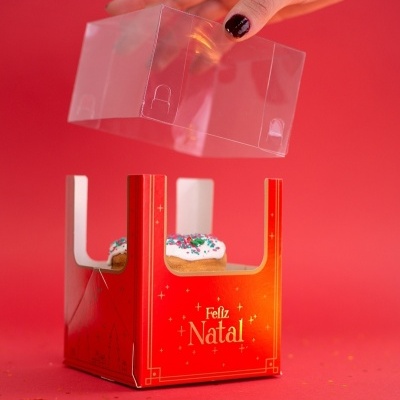 5679 Caixa Mini Panetone/Chocotone Natal Luz - 5 Unidades