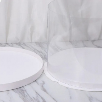 E1008-Caixa Bolo Alto Transparente 33cm