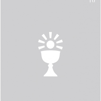 Stencil para decoração de Bolos  e Bolachas -  Cálice Sagrado - Número 10