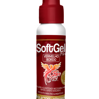 Soft Gel Flex Vermelho Bordo 25g- 1 Unidade