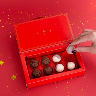 5689 Caixa Porta Retrato Natal Luz 8 Doces -5 Unidades