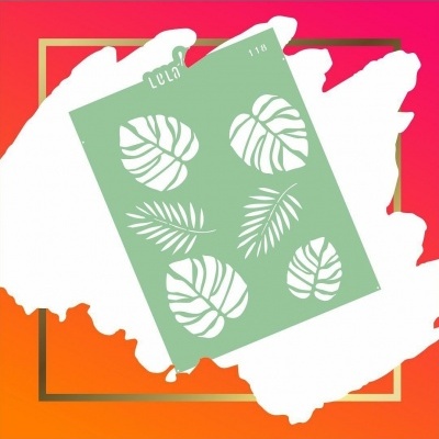 Stencil para decoração de bolos- FOLHAS - Número 118