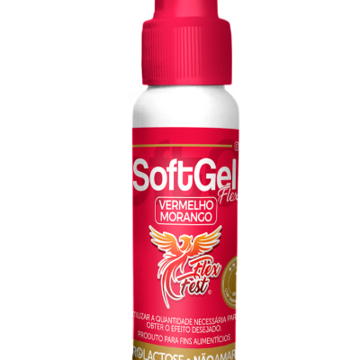 Soft Gel Flex Vermelho Morango 25g- 1 Unidade